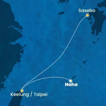 COSTA SERENA - trasa 2 nocy podróż z: NAHA w dniu 12/04/2026 - Japan, Taiwan