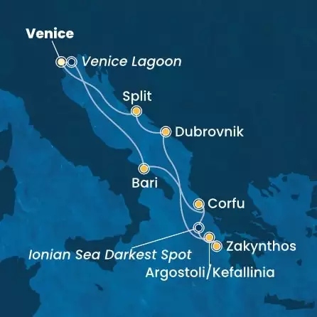 COSTA DELIZIOSA - trasa 6 nocy podróż z: Venice (Marghera) w dniu 23/05/2026 - Italy, Greece, Croatia