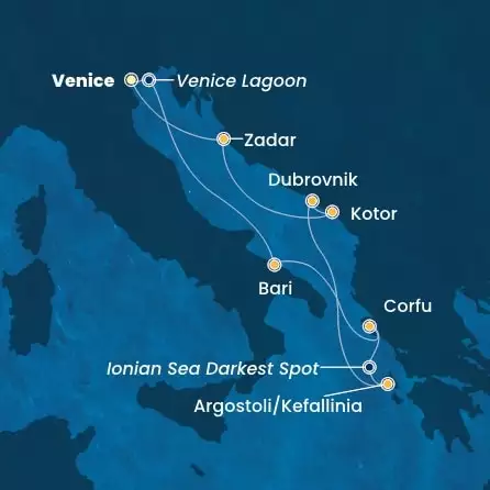COSTA DELIZIOSA - trasa 6 nocy podróż z: Venice (Marghera) w dniu 13/06/2026 - Italy, Greece, Croatia, Montenegro
