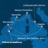 Balearic Islands, Italy, France, Spain