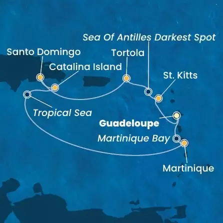 COSTA FASCINOSA - trasa 6 nocy podróż z: GUADELOUPE w dniu 16/01/2026 - Antilles, Virgin Islands, Dominican Republic