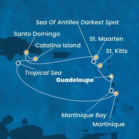 COSTA FASCINOSA - trasa 6 nocy podróż z: GUADELOUPE w dniu 23/01/2026 - Antilles, Dominican Republic