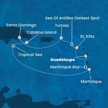 COSTA FASCINOSA - trasa 6 nocy podróż z: GUADELOUPE w dniu 20/02/2026 - Antilles, Virgin Islands, Dominican Republic