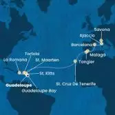 Antilles, Virgin Islands, Dominican Republic, Canary Islands, Morocco, Spain, Corsica (France), Italy