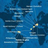 Antilles, Virgin Islands, Dominican Republic, Canary Islands, Morocco, Spain, Corsica (France), Italy, France