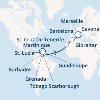 Antilles, Trinidad and Tobago, Canary Islands, Gibraltar, Spain, Italy, France