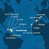 Antilles, Virgin Islands, Canary Islands, Morocco, Spain, France