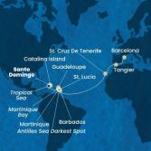 Dominican Republic, Antilles, Canary Islands, Morocco, Spain