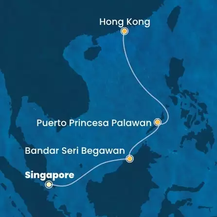 COSTA SERENA - trasa 6 nocy podróż z: SINGAPORE w dniu 12/12/2025 - Singapore, Philippines, China