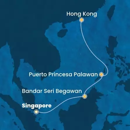 COSTA SERENA - trasa 6 nocy podróż z: SINGAPORE w dniu 07/02/2026 - Singapore, Philippines, China