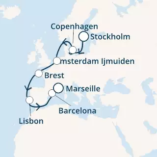 Sweden, Denmark, Portugal, Spain, France