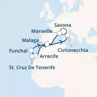 Italy, France, Canary Islands, Madeira , Spain
