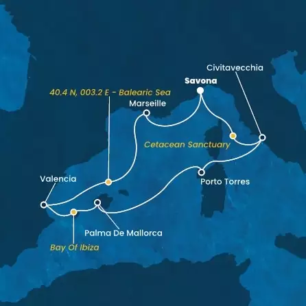 Italy, Balearic Islands, Spain, France