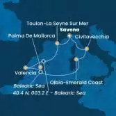 Italy, France, Spain, Balearic Islands