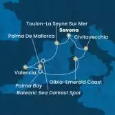 Italy, France, Spain, Balearic Islands