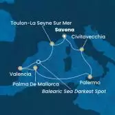 Italy, France, Spain, Balearic Islands
