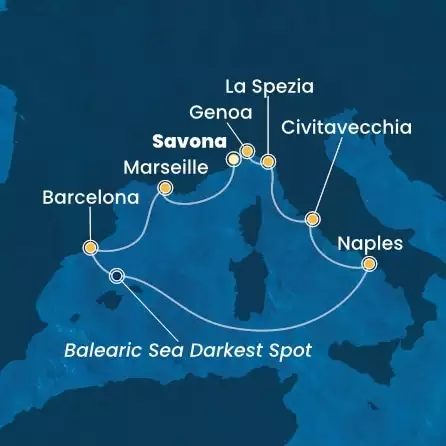 COSTA TOSCANA - trasa 6 nocy podróż z: SAVONA w dniu 05/12/2025 - Italy, France, Spain