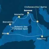 Italy, France, Spain, Balearic Islands