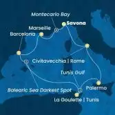 Italy, France, Spain, Tunisia