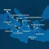 Italy, Malta, Greece