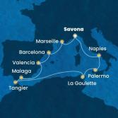 Italy, Tunisia, Morocco, Spain, France