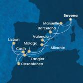 Italy, Spain, Portugal, Morocco, France