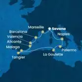 Italy, Tunisia, Morocco, Spain, France