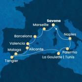 Italy, Tunisia, Morocco, Spain, France