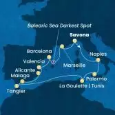 Italy, Tunisia, Morocco, Spain, France