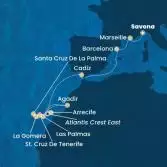 Italy, France, Spain, Canary Islands, Morocco