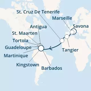 Italy, France, Morocco, Canary Islands, Antilles, Virgin Islands