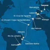 Italy, Spain, Portugal, Canary Islands, Cape Verde, Brazil