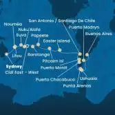 Australia, Hawaii, Fiji, Tonga, Polynesia, Chile, Argentina