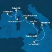 Malta, Italy, Corsica (France), France