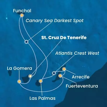 COSTA FORTUNA - trasa 6 nocy podróż z: ST. CRUZ DE TENERIFE w dniu 30/03/2026 - Canary Islands, Spain, Madeira 