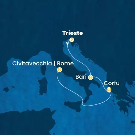 COSTA DELIZIOSA - trasa 3 nocy podróż z: Trieste w dniu 20/11/2026 - Italy, Greece