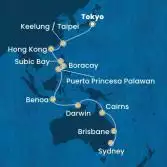 Japan, Taiwan, China, Philippines, Australia