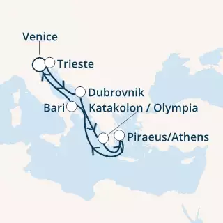 Italy, Croatia, Greece