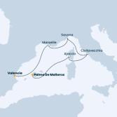 Spain, France, Italy, Corsica (France), Balearic Islands