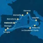 Spain, France, Italy, Tunisia, Morocco