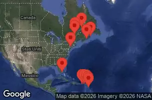 EXPLORA III - trasa 18 nocy podróż z: Quebec City w dniu 15/10/2026 - Canada, Stati Uniti, Isole Vergini americane, Antigua e Barbuda, Guadalupa, Sint Maarten, Porto Rico, Grecia