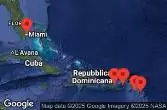 Stati Uniti, Isole Vergini americane, Saint-Barthélemy, Antigua e Barbuda, Isole Vergini britanniche, Saint Kitts e Nevis, Porto Rico, Emirati Arabi Uniti