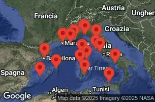 EXPLORA II - trasa 22 nocy podróż z: Barcelona w dniu 08/09/2025 - Spagna, Monaco, Francia, Italia