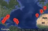 Spagna, Marocco, Barbados, Guadalupa, Antigua e Barbuda, Isole Vergini americane, Stati Uniti, Messico, Belize, Guatemala