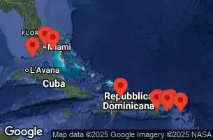 EXPLORA II - trasa 15 nocy podróż z: Miami w dniu 22/12/2025 - Stati Uniti, Bahamas, Isole Vergini americane, Isole Vergini britanniche, Saint-Martin, Porto Rico, Anguilla, Rep. Dominicana