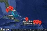 Stati Uniti, Bahamas, Isole Vergini americane, Isole Vergini britanniche, Saint-Martin, Porto Rico, Anguilla, Rep. Dominicana