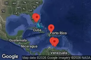 EXPLORA II - trasa 11 nocy podróż z: Miami w dniu 25/01/2026 - Stati Uniti, Rep. Dominicana, Isole BES, Aruba, Curaçao, Bahamas