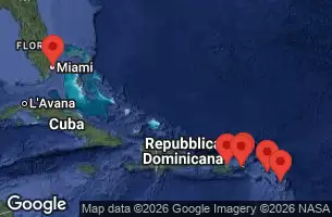 EXPLORA II - trasa 8 nocy podróż z: Miami w dniu 24/02/2026 - Stati Uniti, Isole Vergini americane, Isole Vergini britanniche, Antigua e Barbuda, Saint-Barthélemy, Porto Rico, Barbados