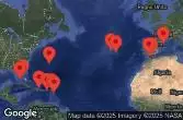 Porto Rico, Antigua e Barbuda, Saint-Barthélemy, Rep. Dominicana, Stati Uniti, Bermuda, Portogallo, Spagna