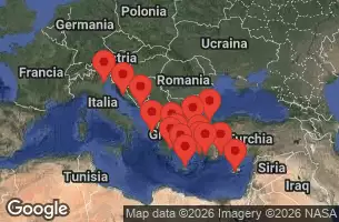 EXPLORA II - trasa 22 nocy podróż z: Venice (Fusina) w dniu 29/10/2026 - Italia, Croazia, Grecia, Turchia, Cipro